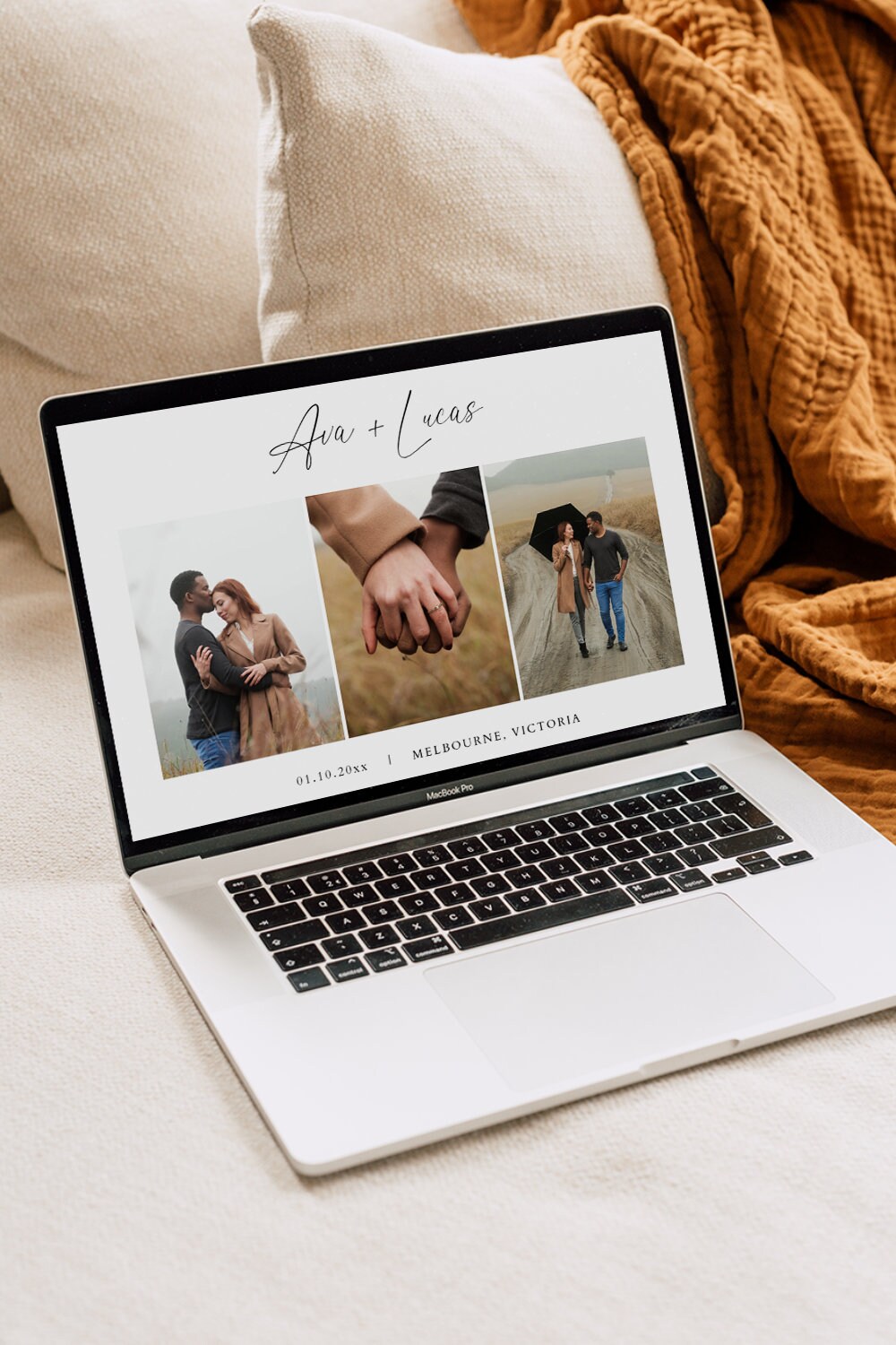 Canva Wedding Website Template, Customizable Mini Wedding Website with Timeline, Modern DIY Website, Minimalist RSVP & Registry Information
