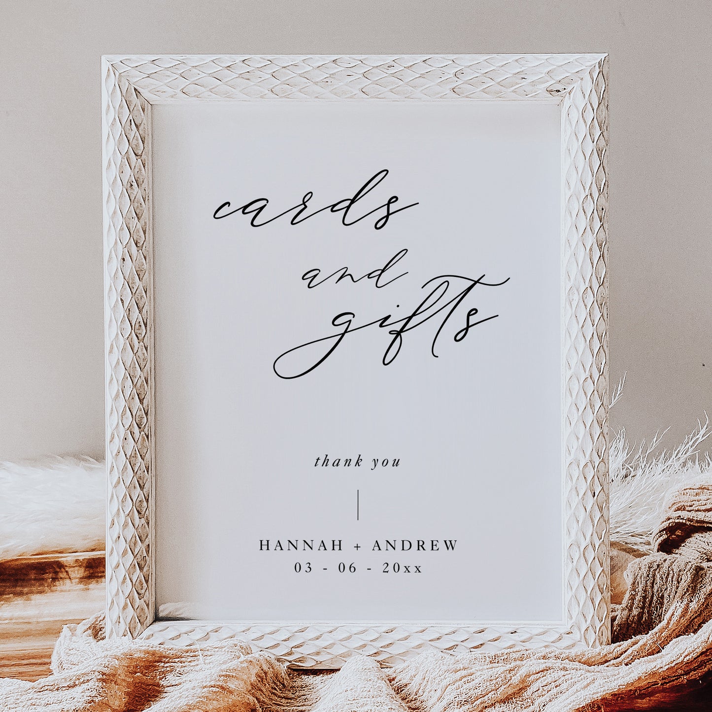 Cards and Gifts Sign Template