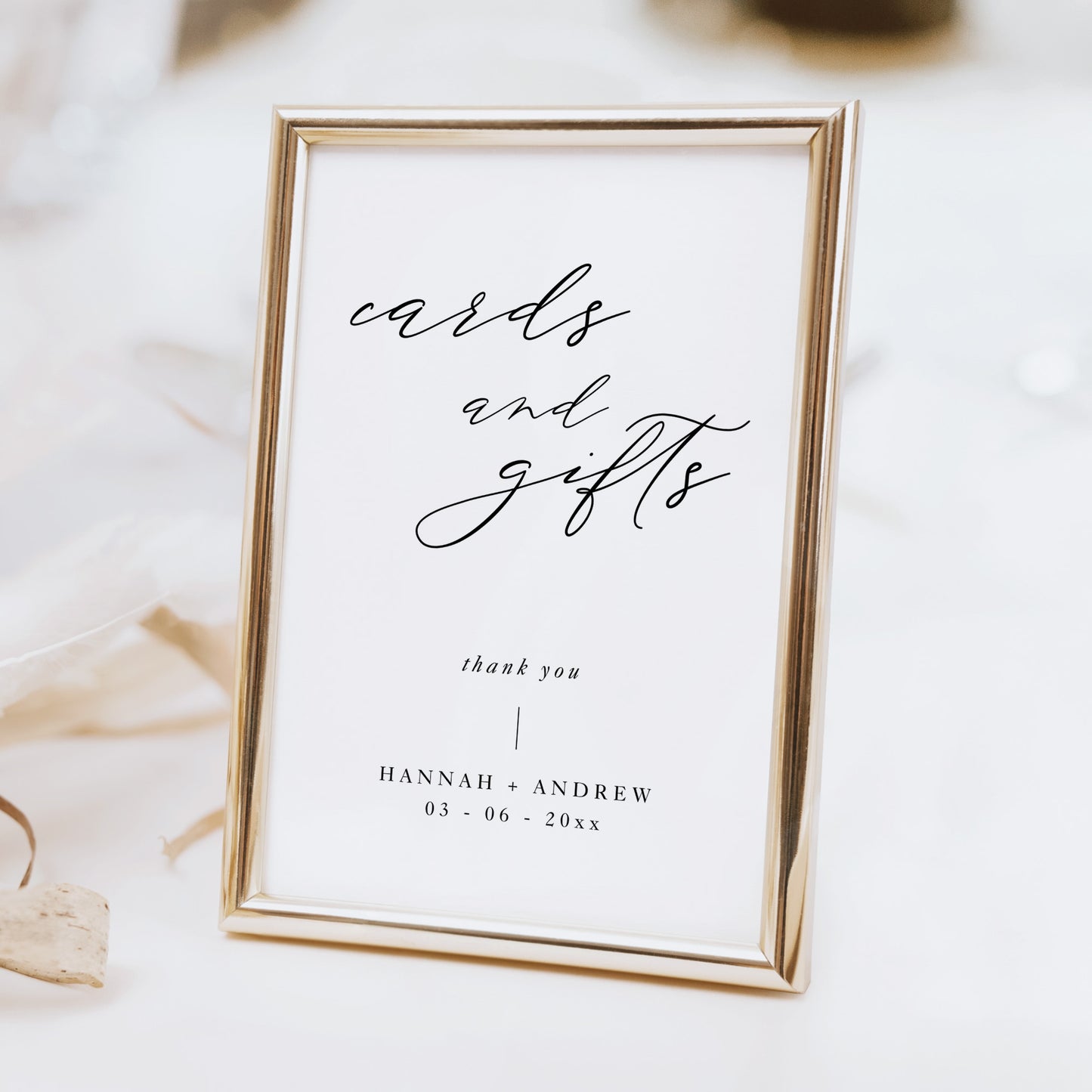 Cards and Gifts Sign Template