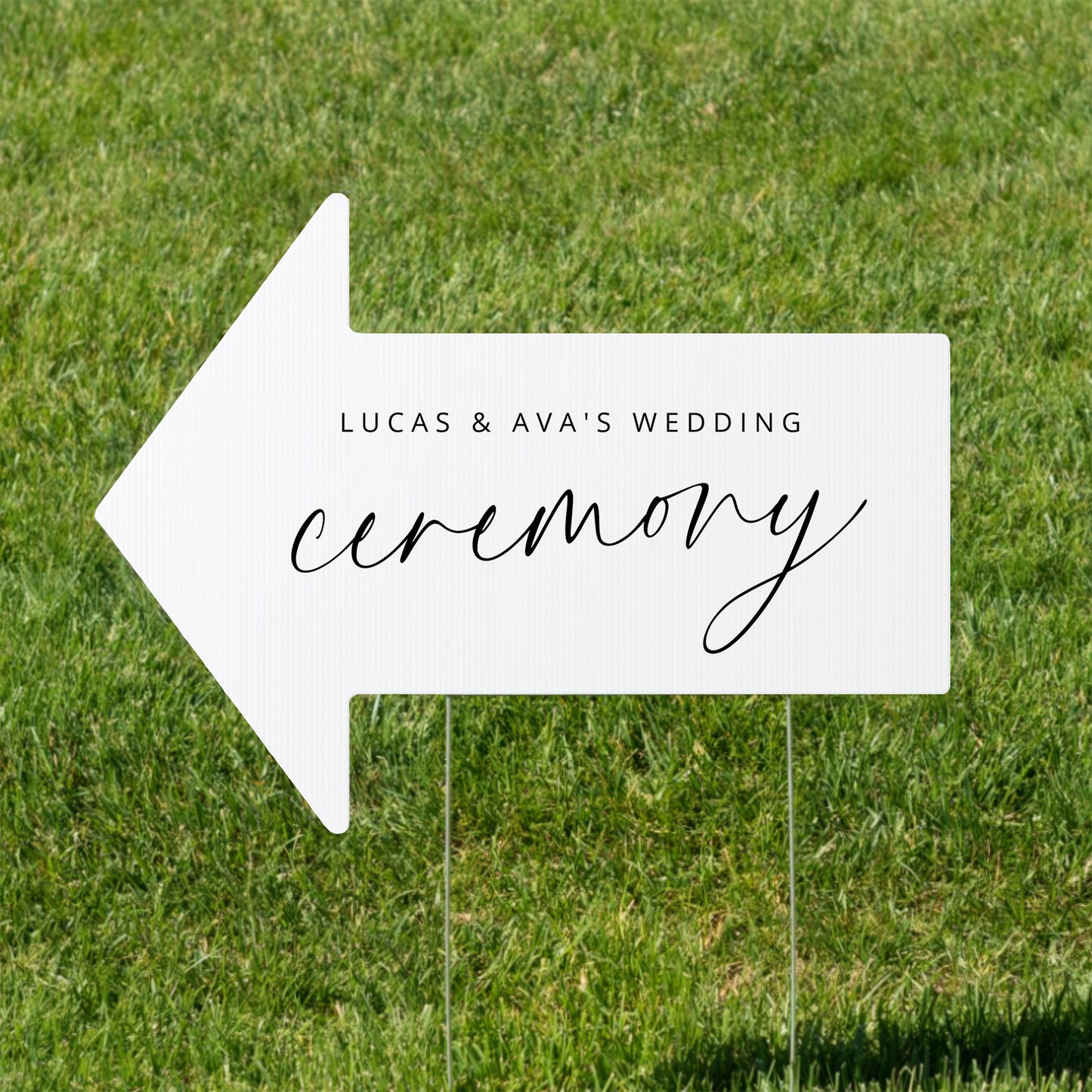 Wedding Ceremony This Way Arrow Sign
