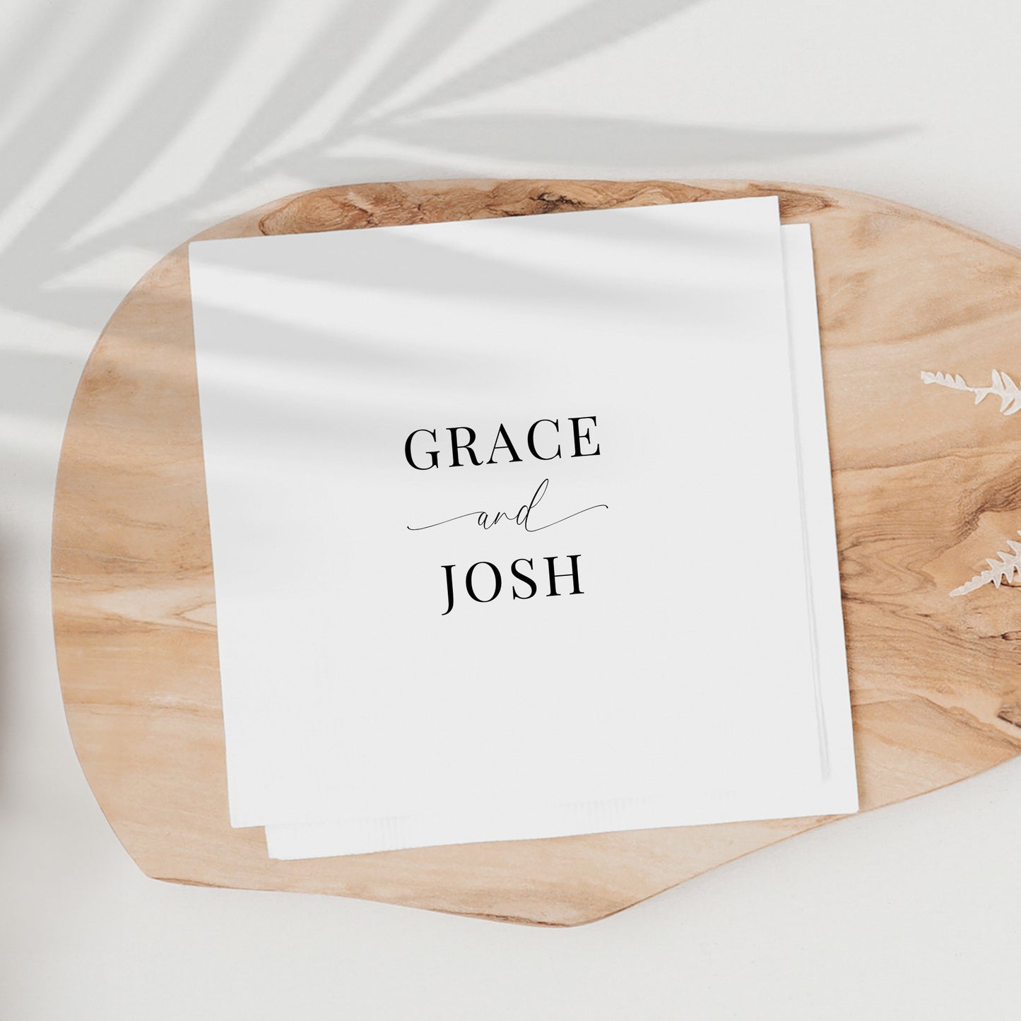 Couple Name Wedding Napkin Template