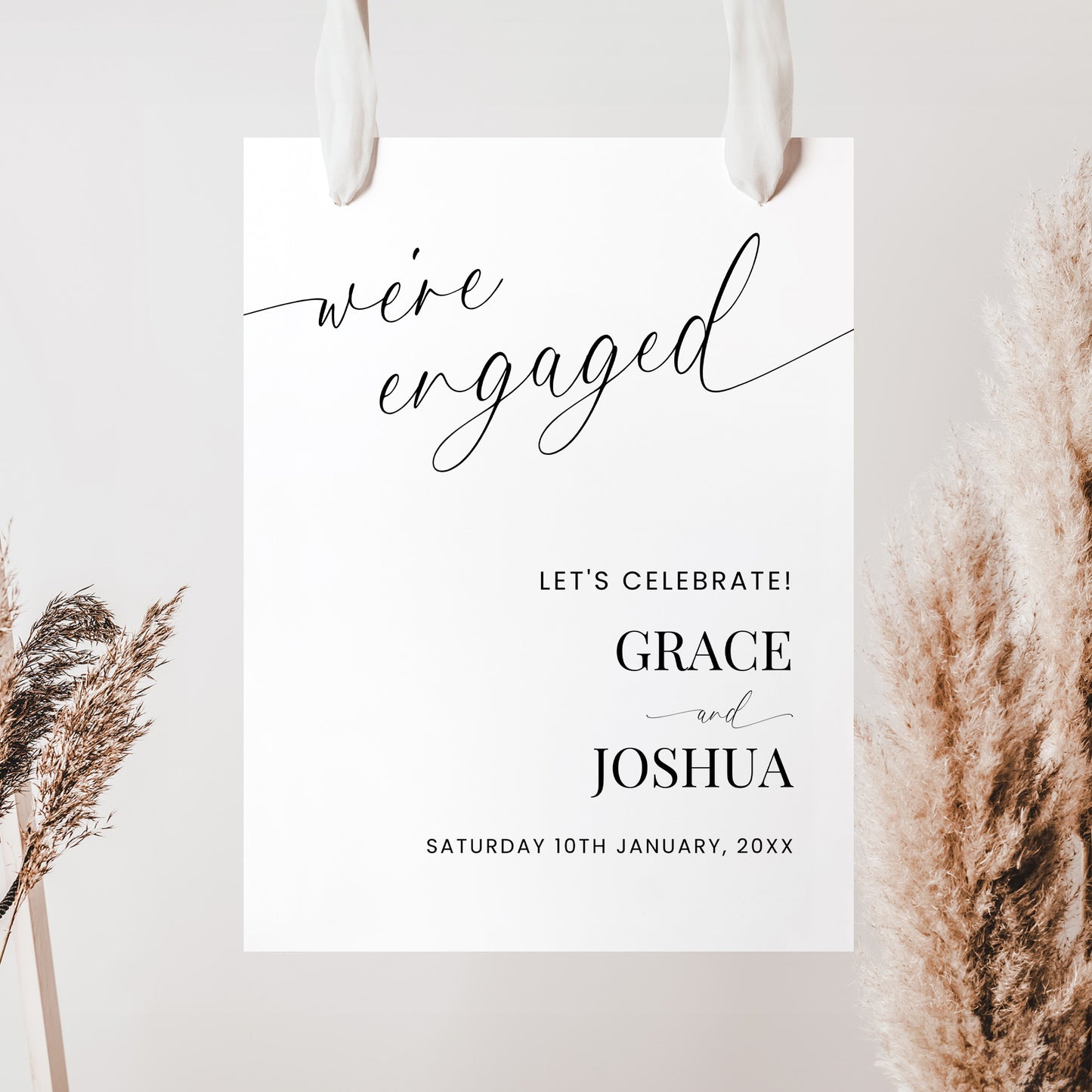 Engagement Party Welcome Sign Template