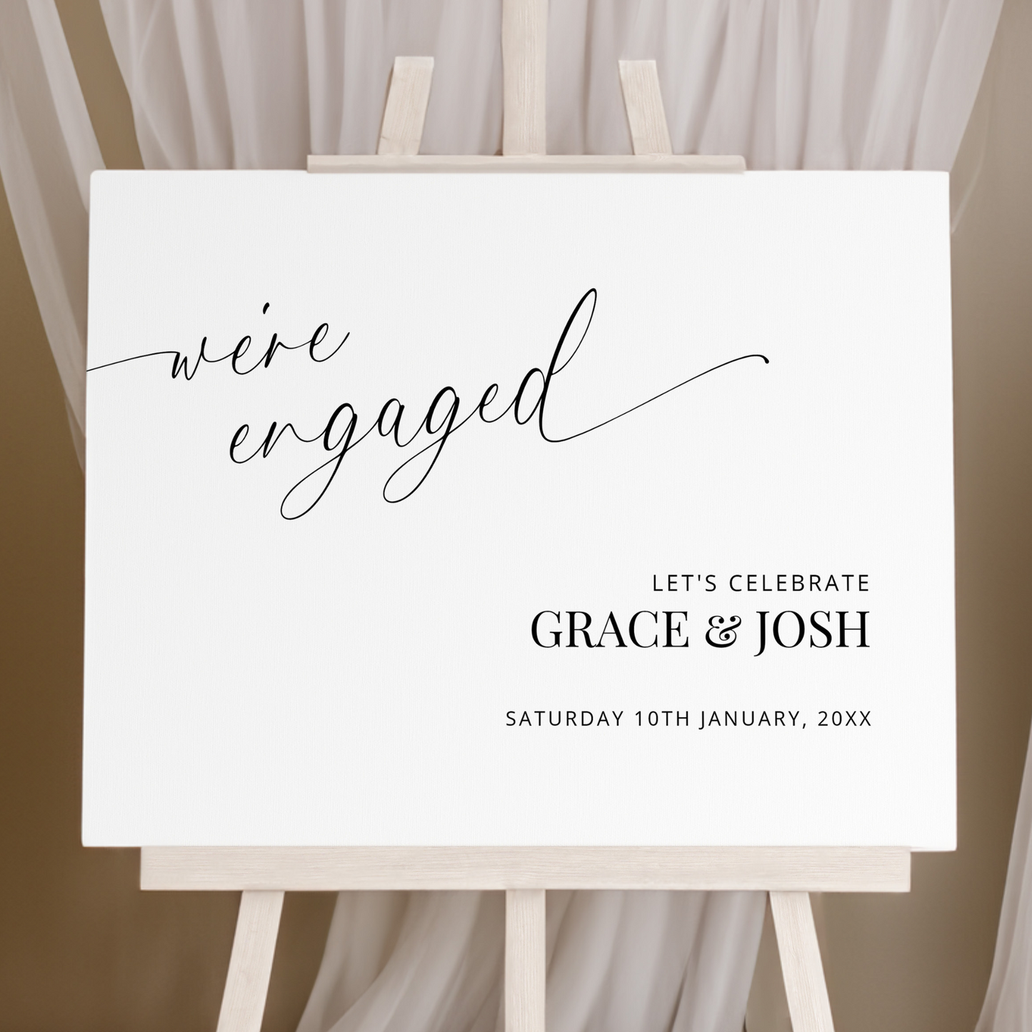 Engagement Party Foam Core Welcome Sign