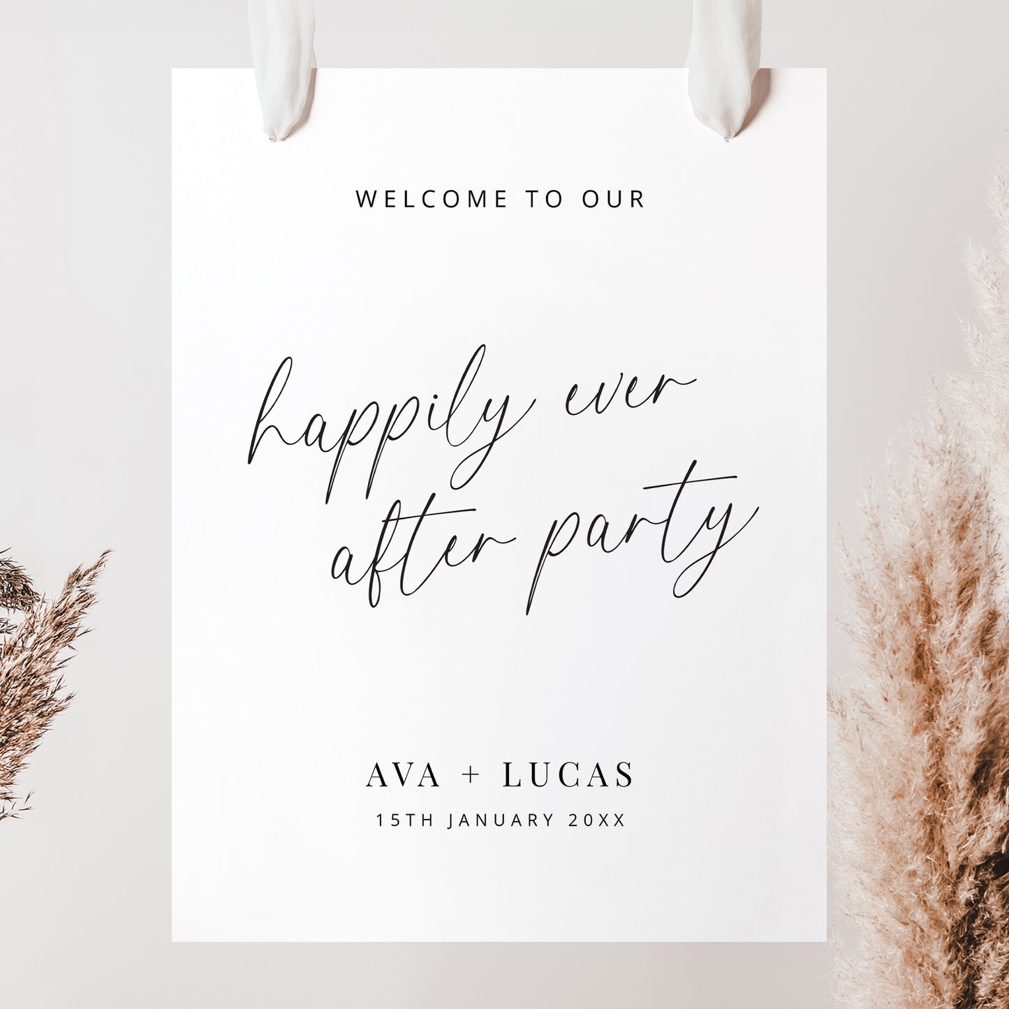 Wedding Happily Ever After Party Sign