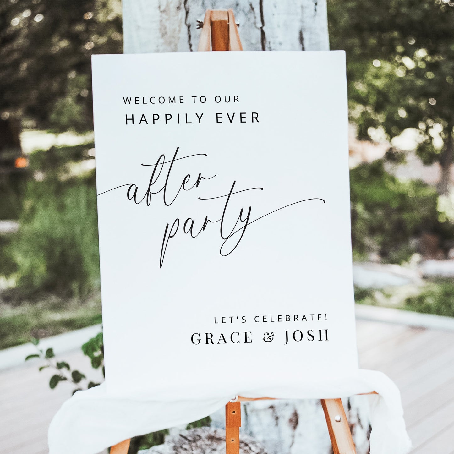 Wedding Happily Ever After Party Welcome Sign