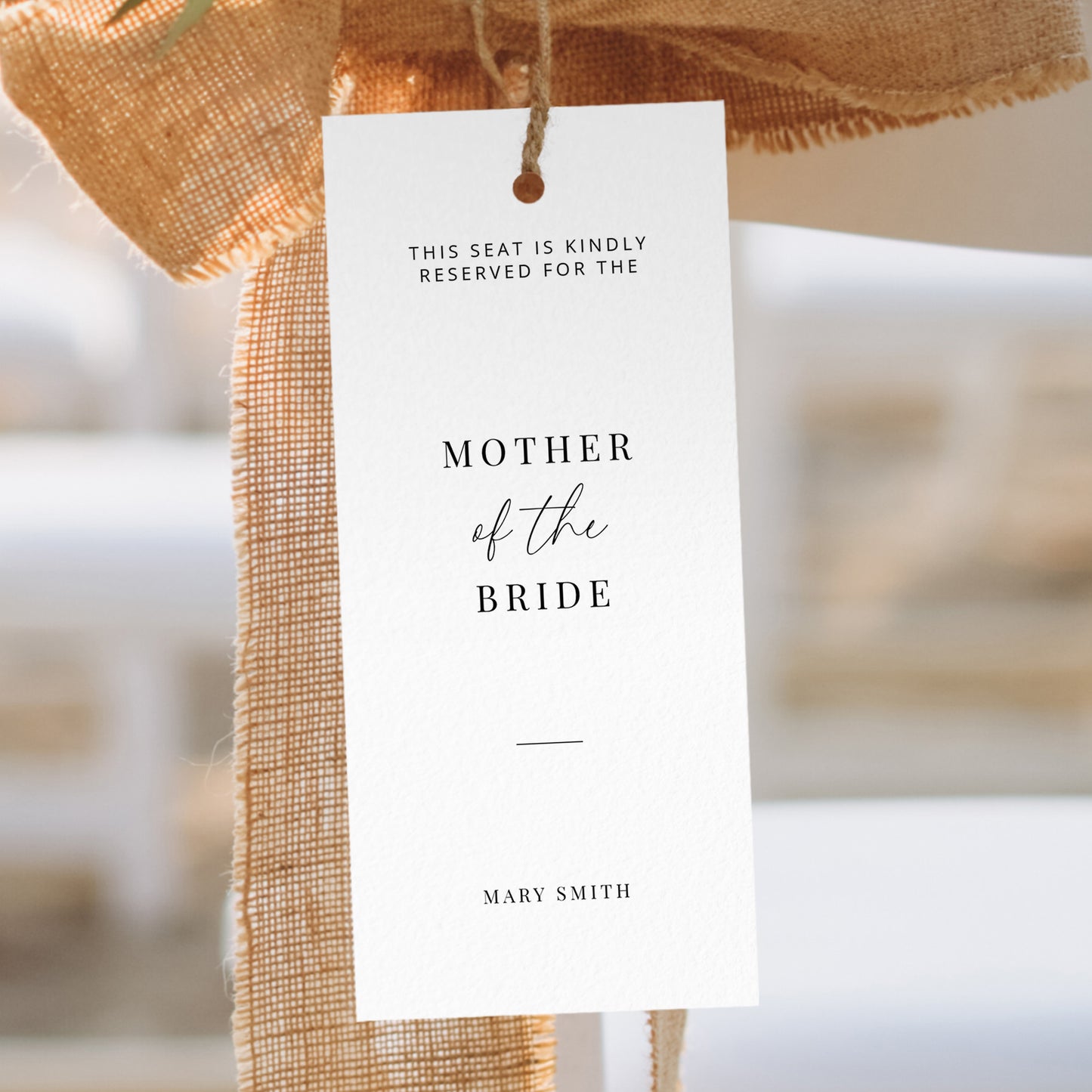 Wedding Reserved Seating Tag