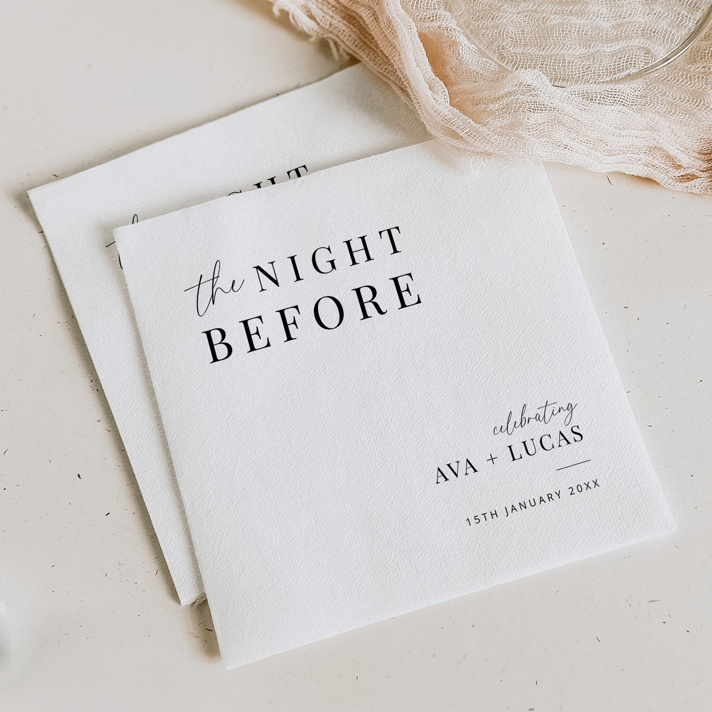 The Night Before Rehearsal Dinner Printed Napkins