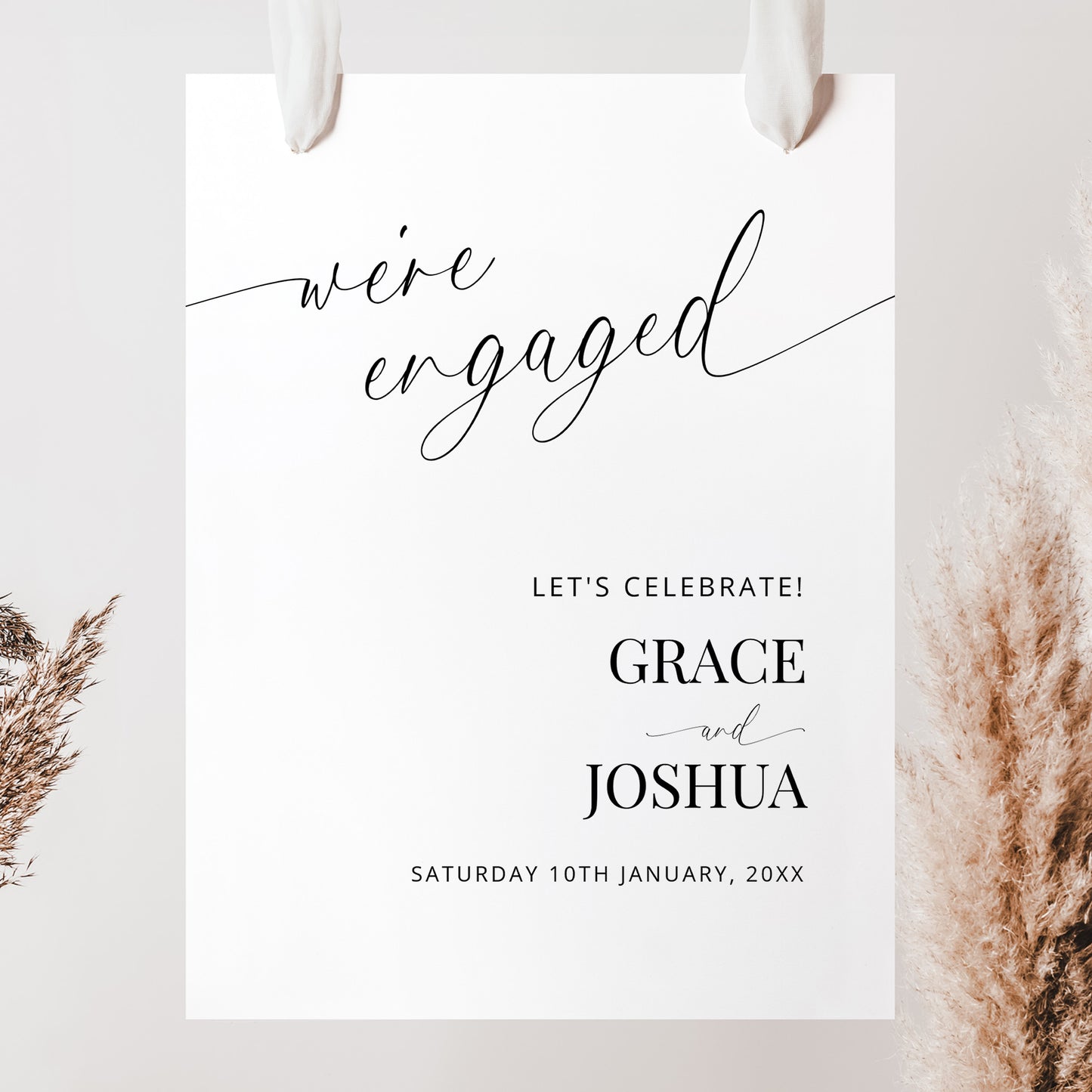 Engagement Party Foam Board Welcome Sign