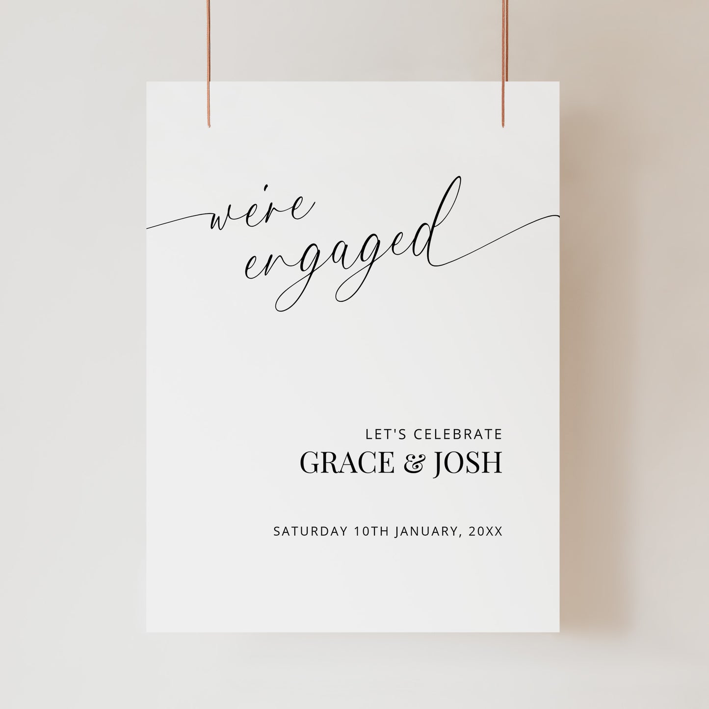 Engagement Party Foam Board Welcome Sign