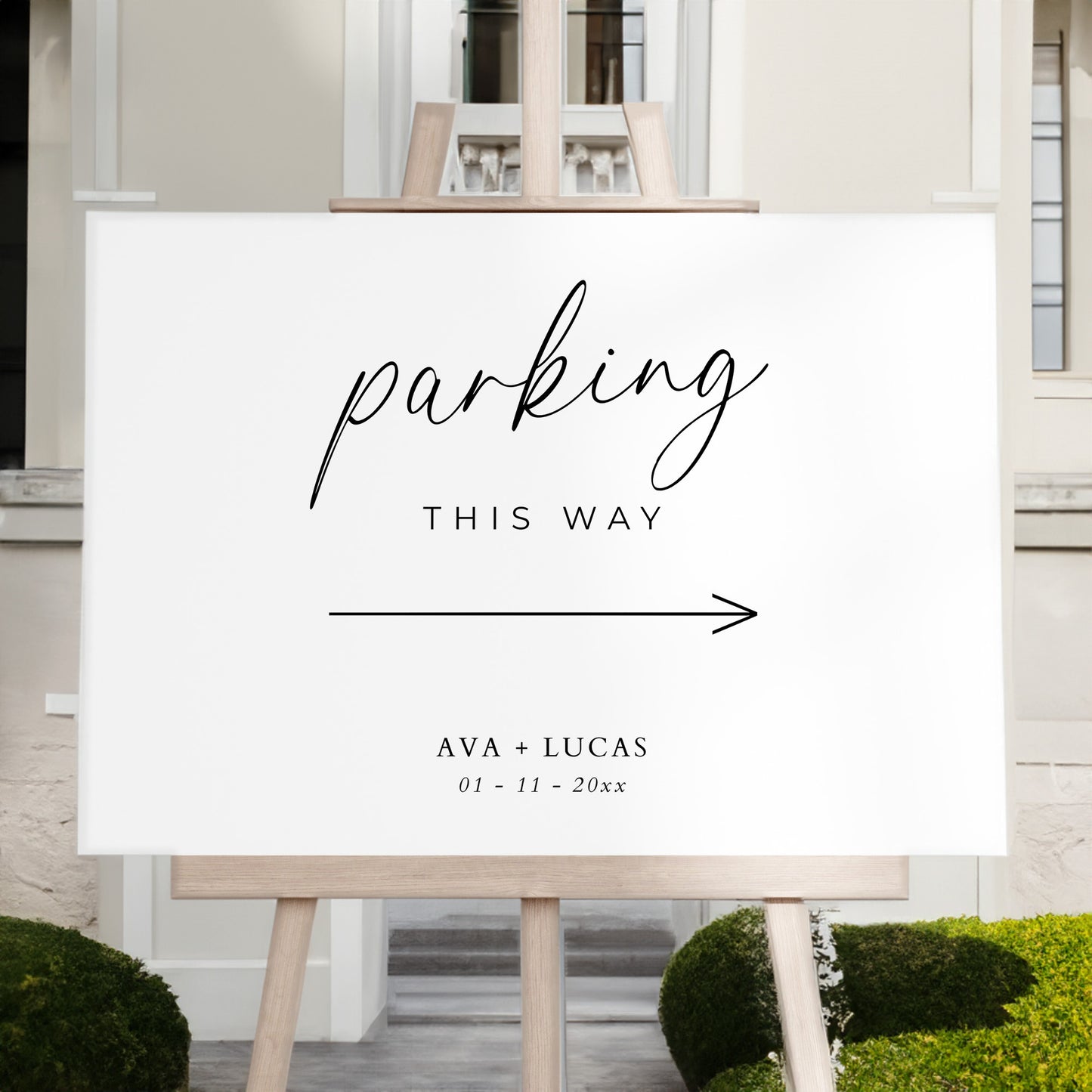 Parking This Way Sign Template