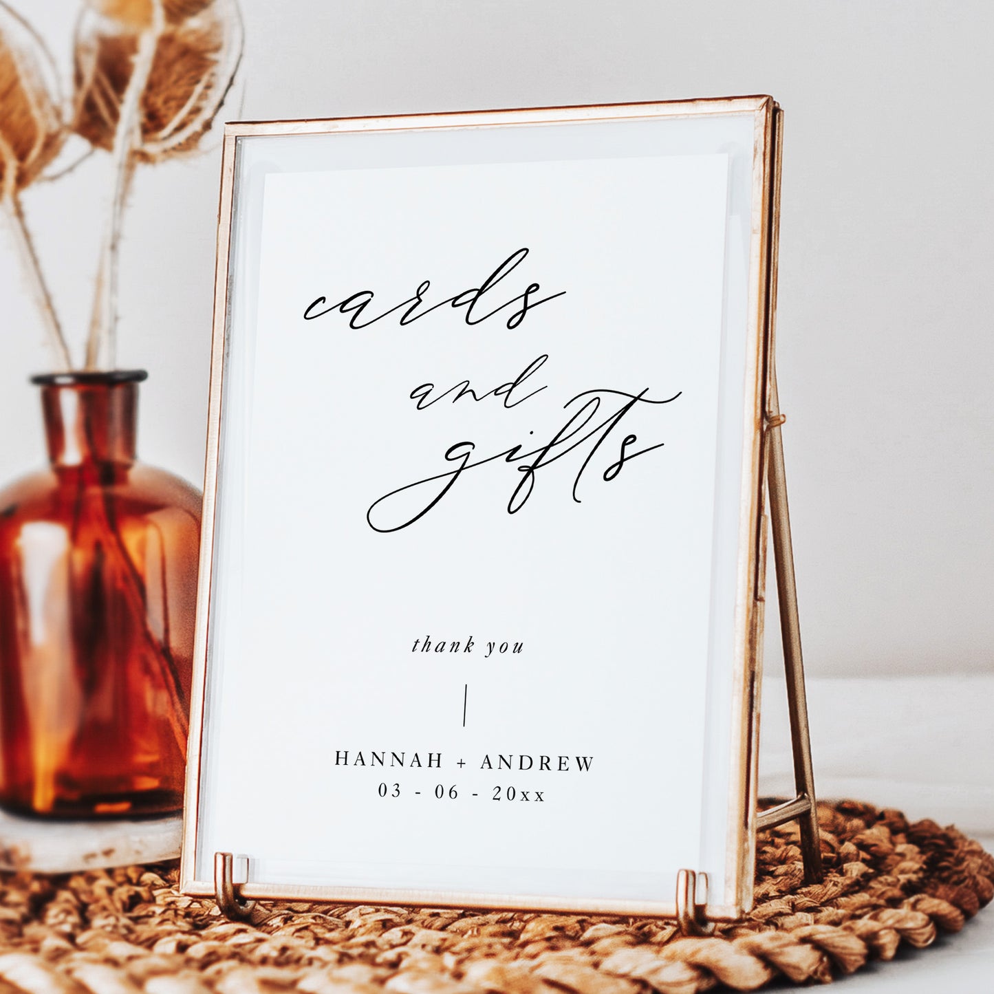 Cards and Gifts Sign Template