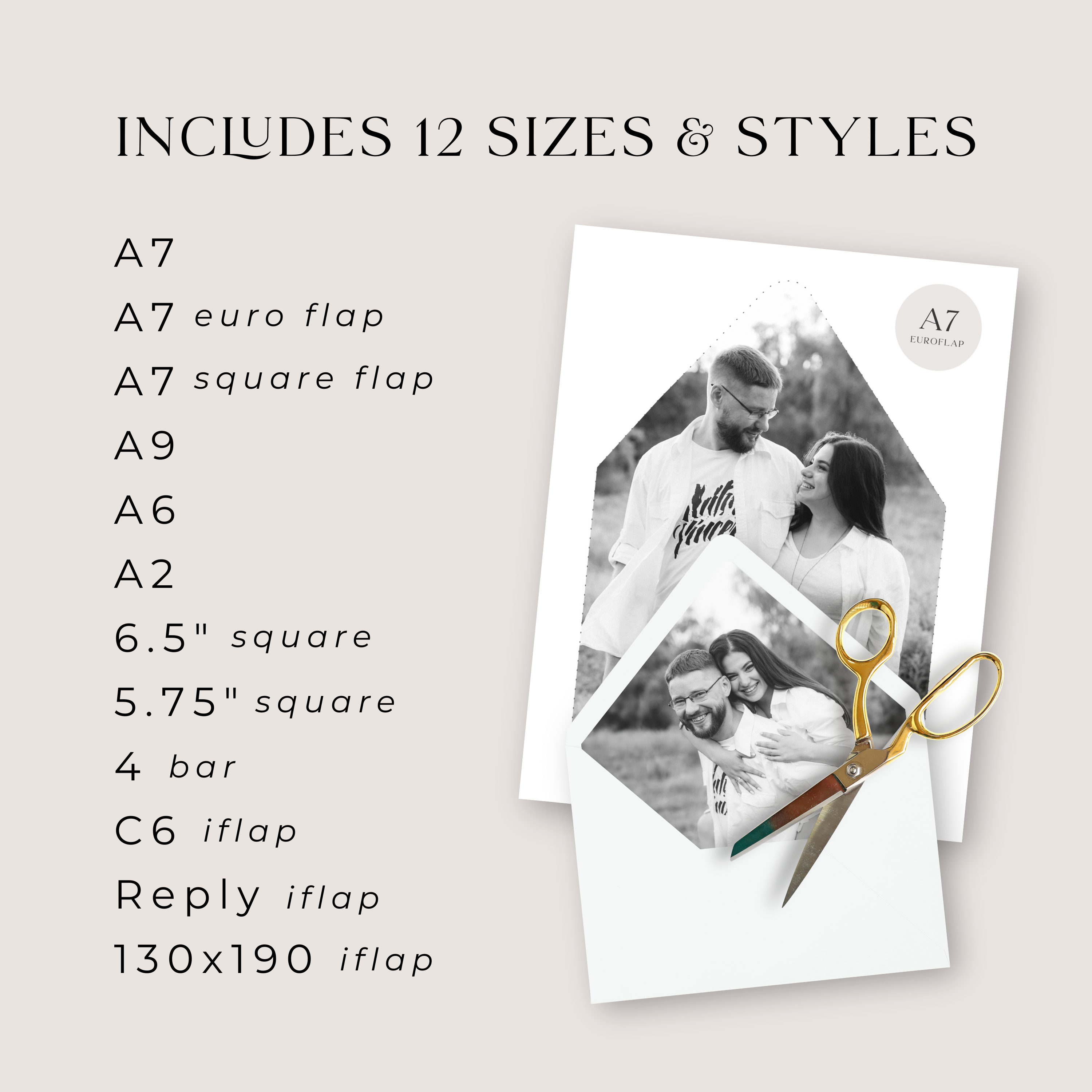 DIY Printable Envelope Liner Template Amber & Rose Creative Studios