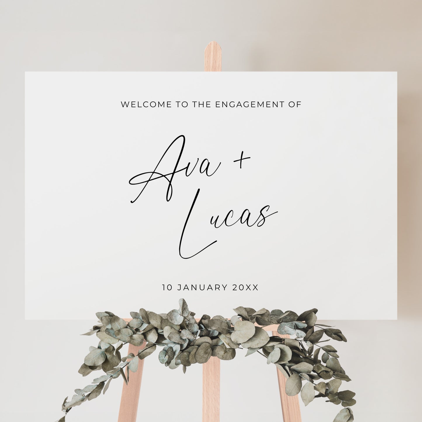 Engagement Welcome Sign Template Horizontal