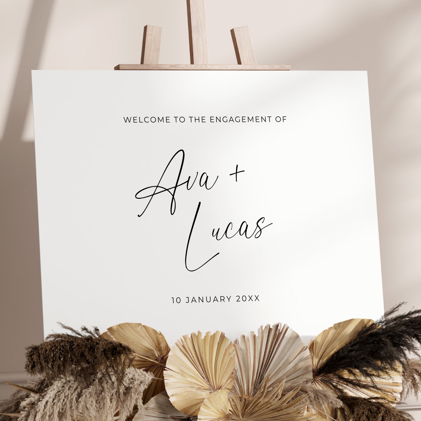 Engagement Welcome Sign Template Horizontal