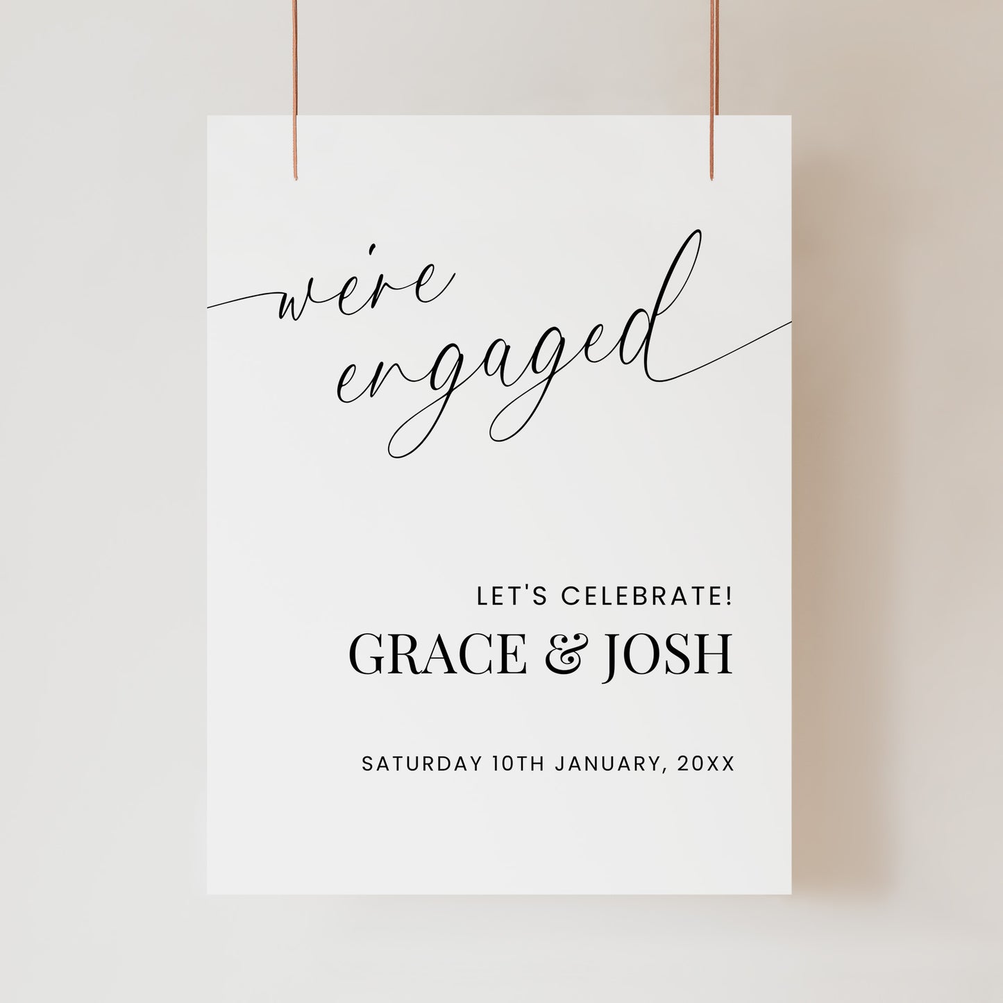 Engagement Party Sign Template