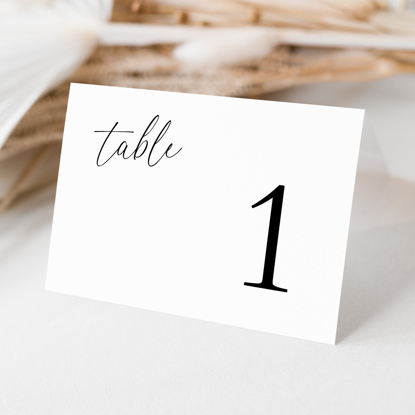 Table Number Folded Tent Card Template