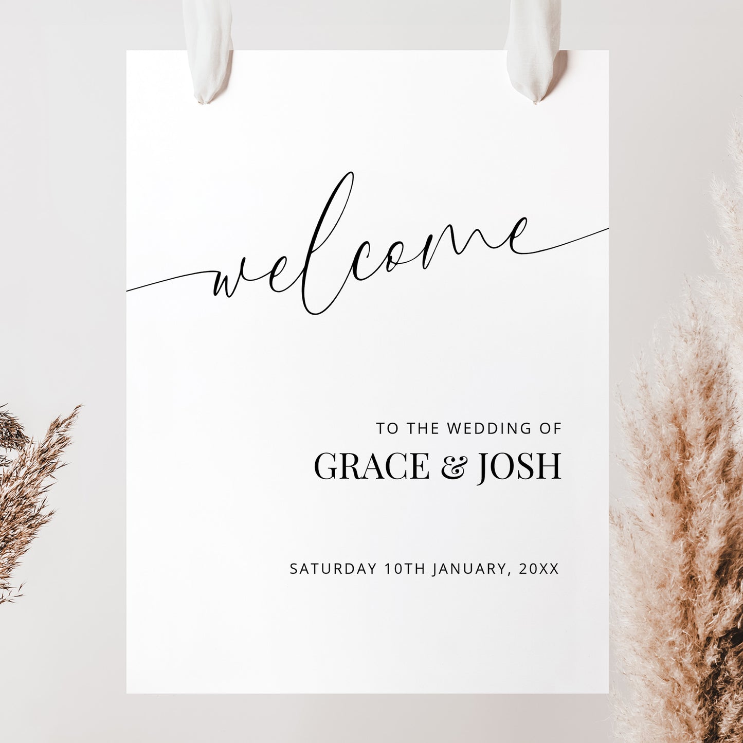 Wedding Welcome Foam Core Sign