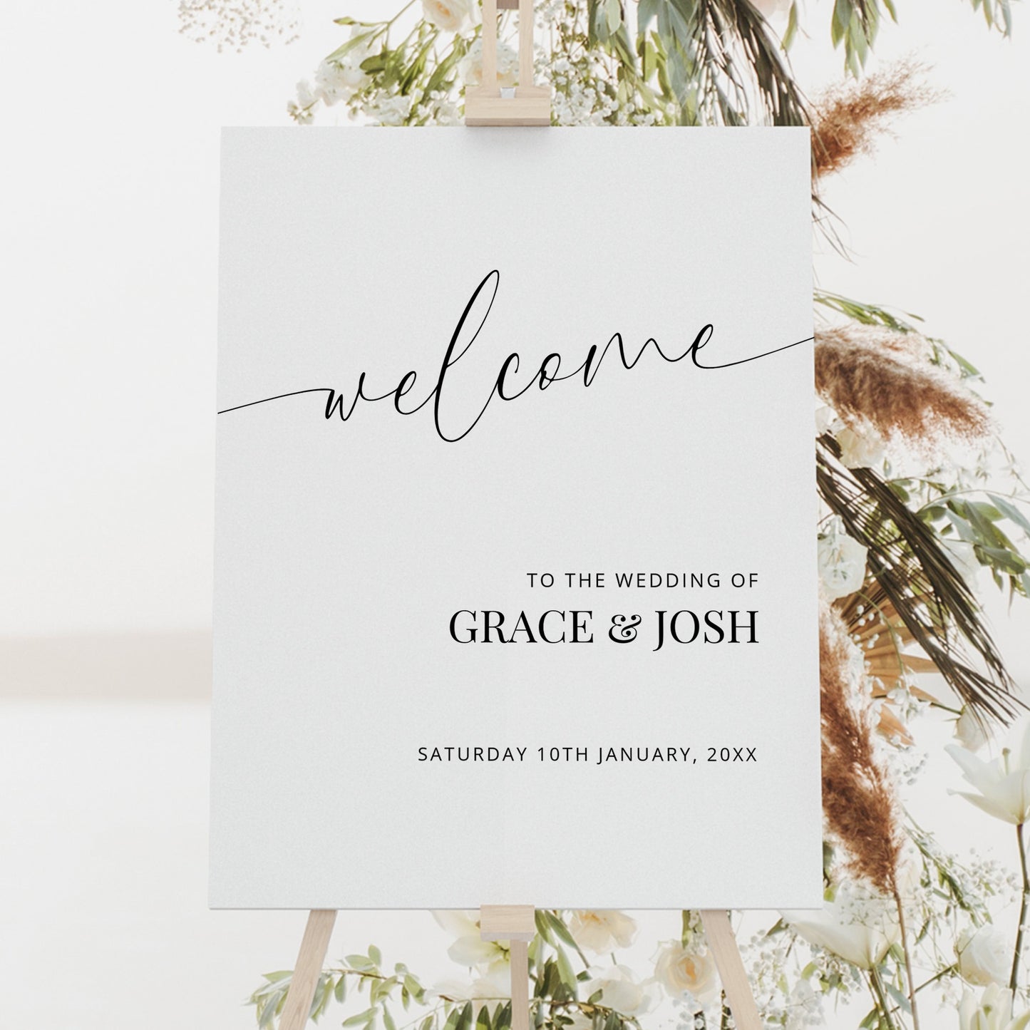 Wedding Welcome Foam Core Sign