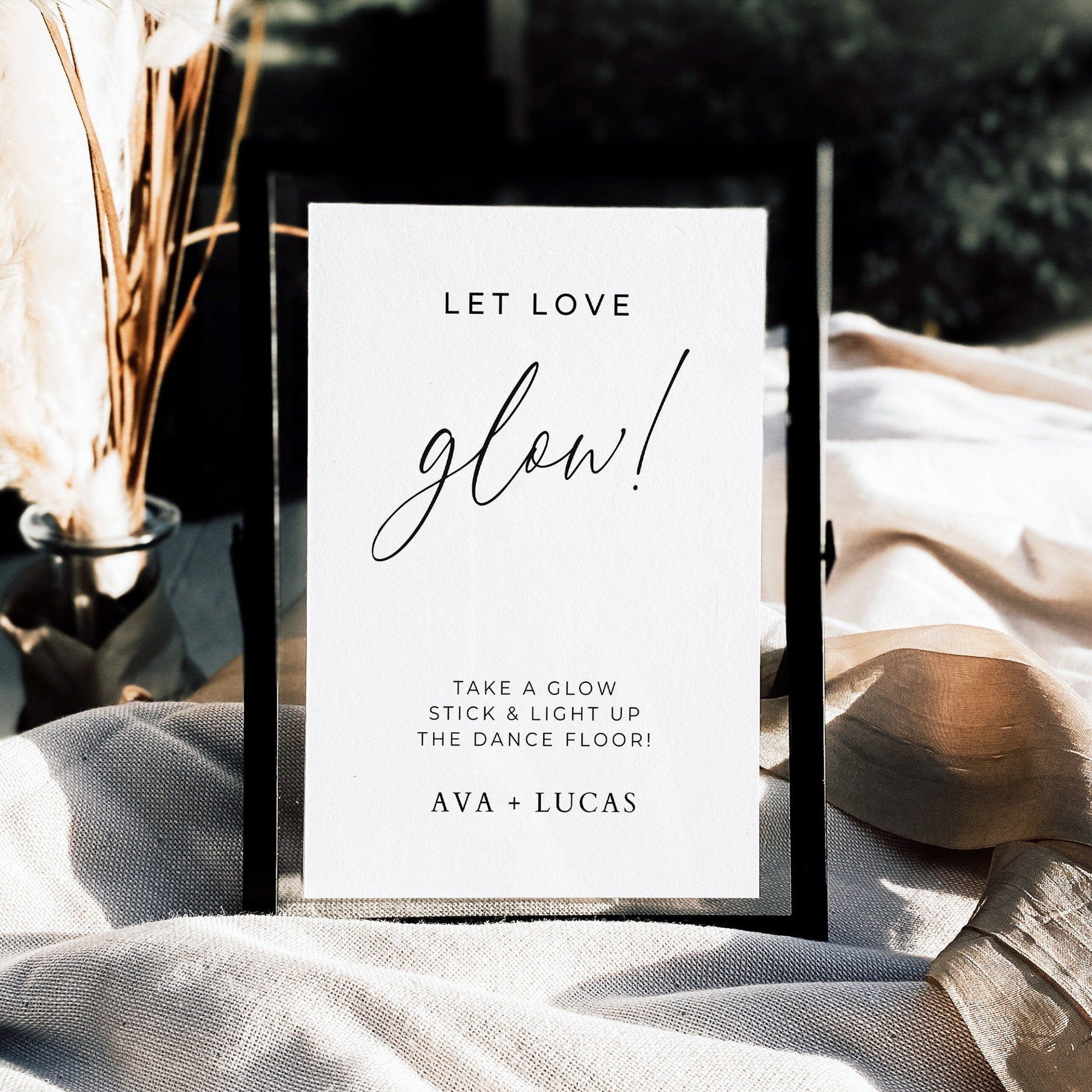 Let Love Glow Sign Template – Amber & Rose Creative Studios let-love-glow-sign-template-amber-rose-creative-studios