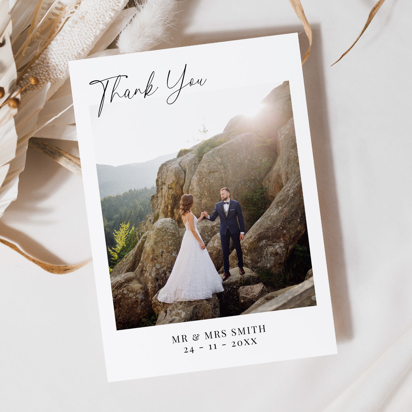 Photo Wedding Thank You Magnetic Invitation