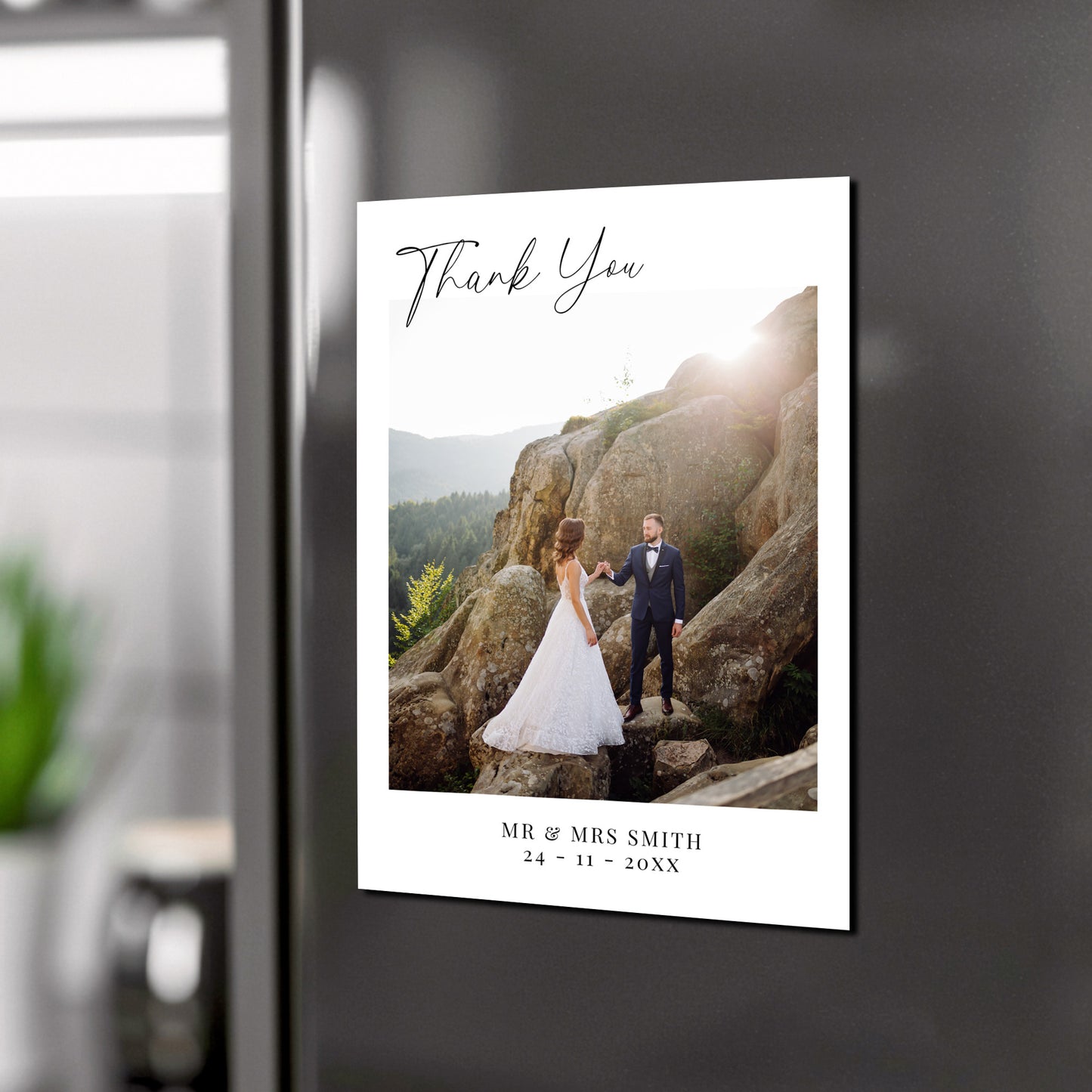 Photo Wedding Thank You Magnetic Invitation