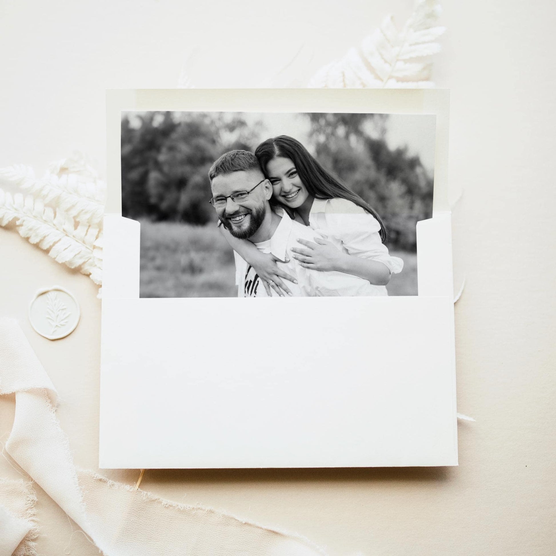 Photo Envelope Liner Template, Modern Customizable DIY Printable Inserts for A7 5x7 Envelope Euro and Square Flap, A1, A6, A9, 4 Bar and C6