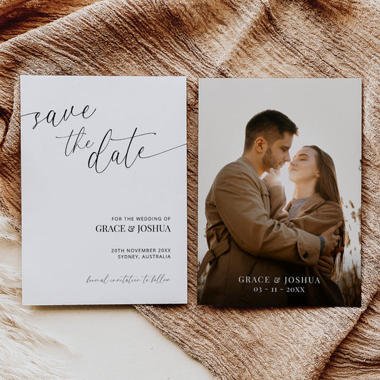 Couple Photo Wedding Save The Date