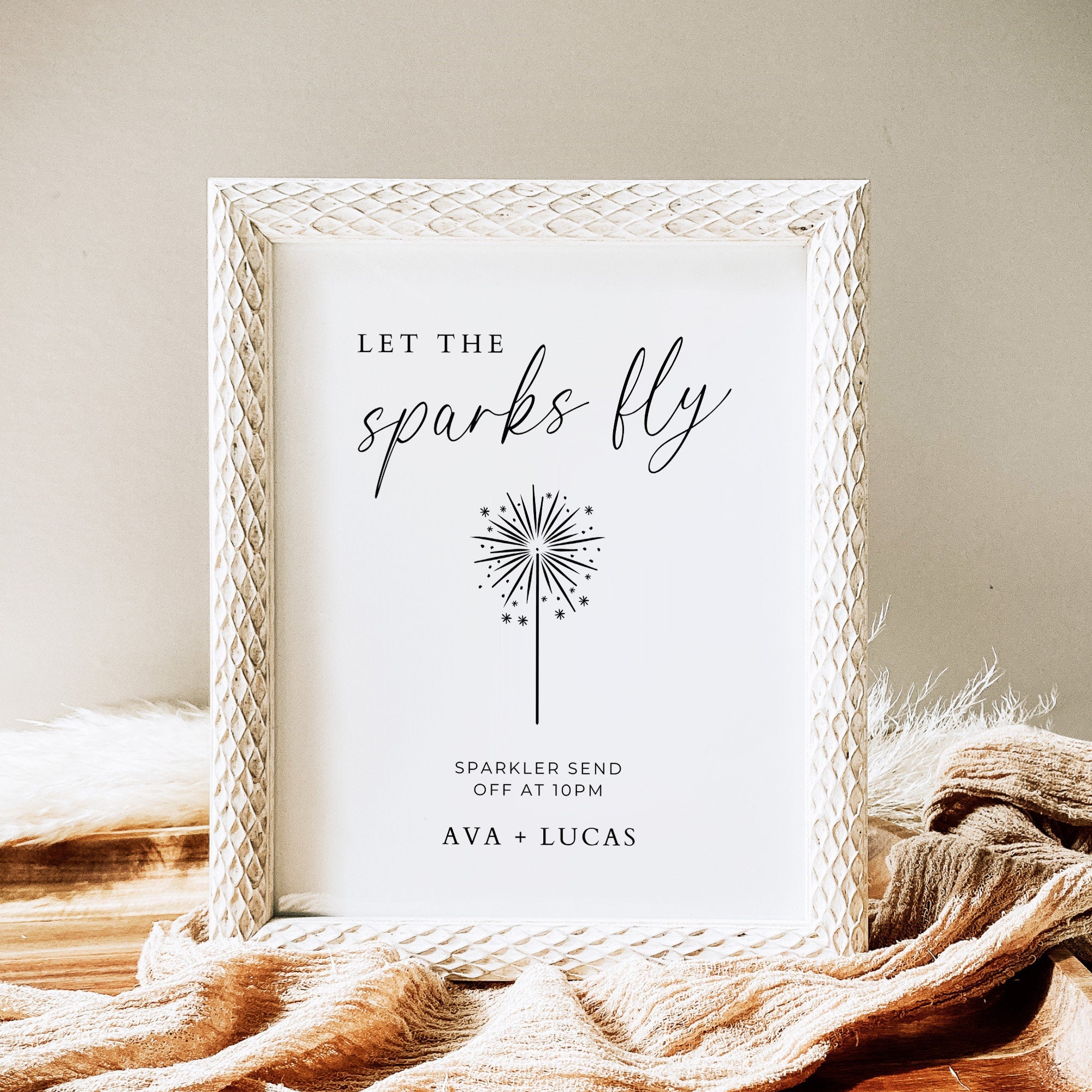 Sparkler Send Off Sign Template – Amber & Rose Creative Studios