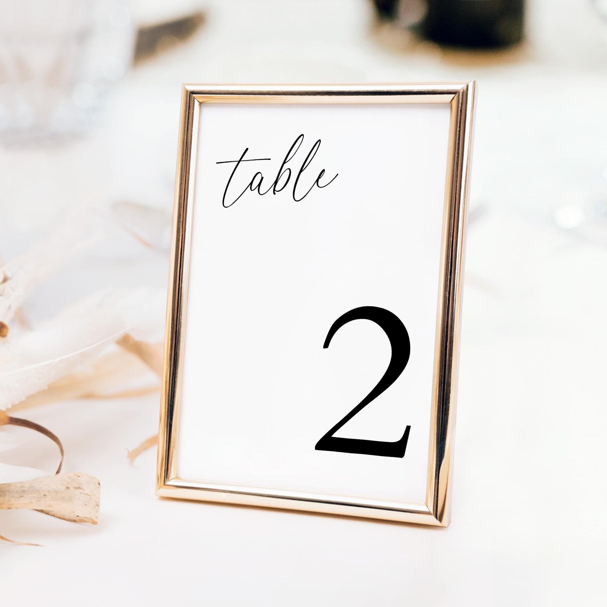Simple Wedding Table Number Cards 1-25, Minimalist DIY Wedding Reception or Rehearsal Dinner Printable Signs, Editable Custom Table Numbers
