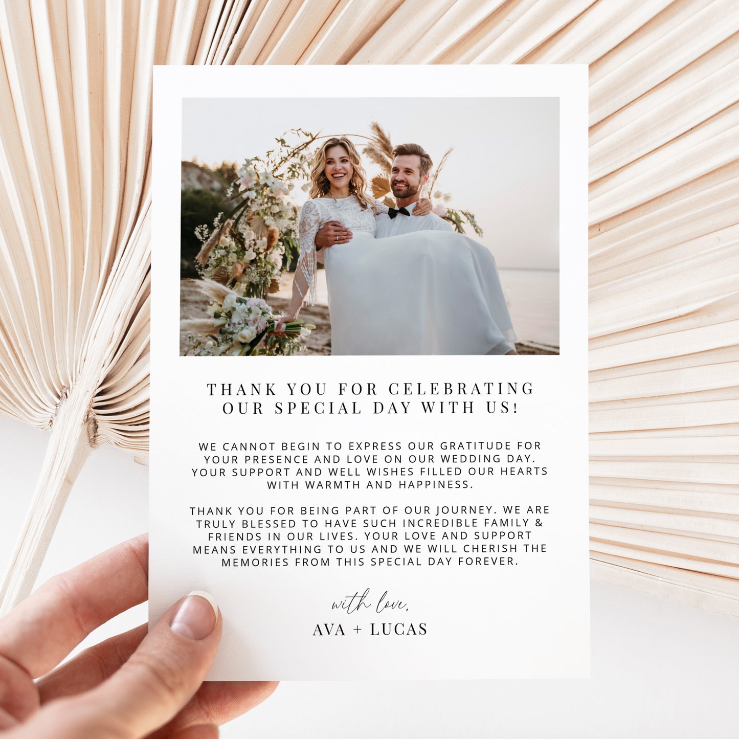 Photo Collage Wedding Thank You Card