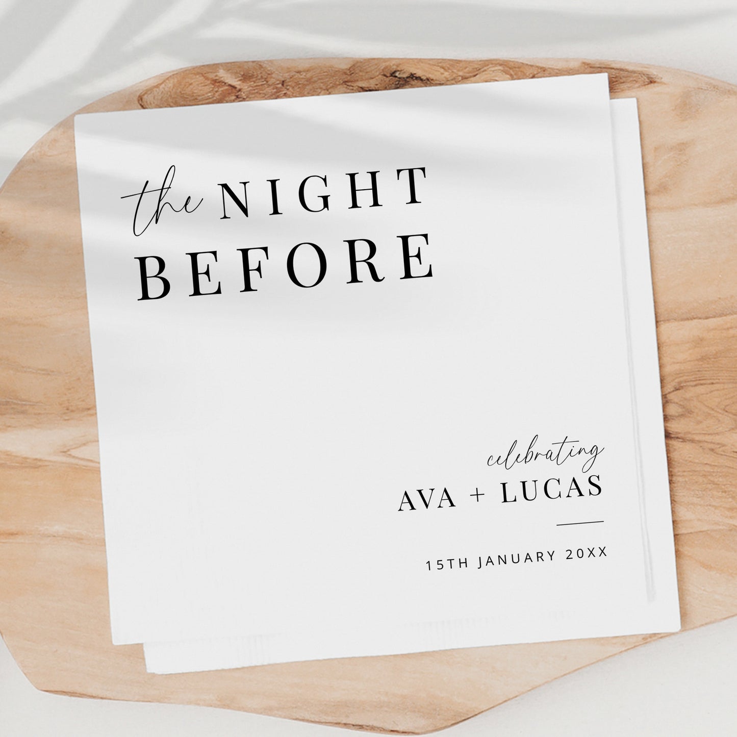 The Night Before Rehearsal Dinner Printed Napkins