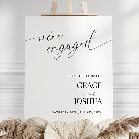 Engagement Party Foam Board Welcome Sign