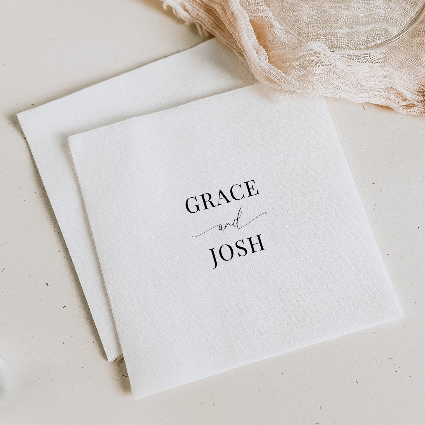 Couple Name Wedding Napkins