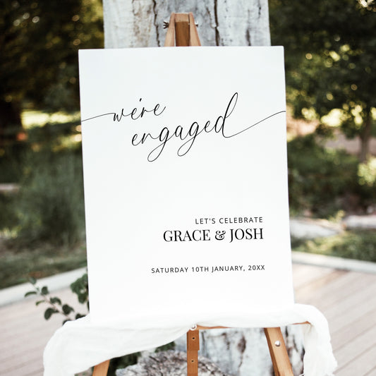 Engagement Party Foam Board Welcome Sign