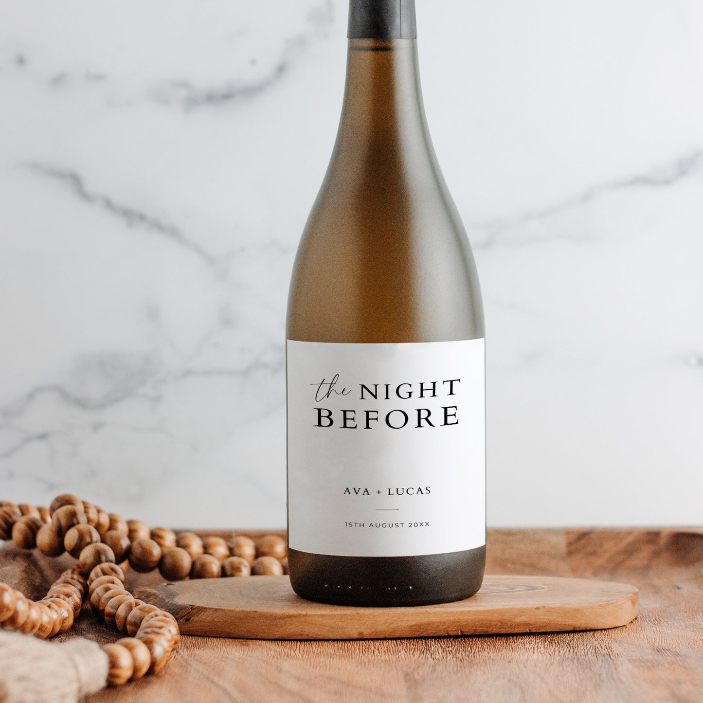 The Night Before Rehearsal Dinner Wine Bottle Label Template
