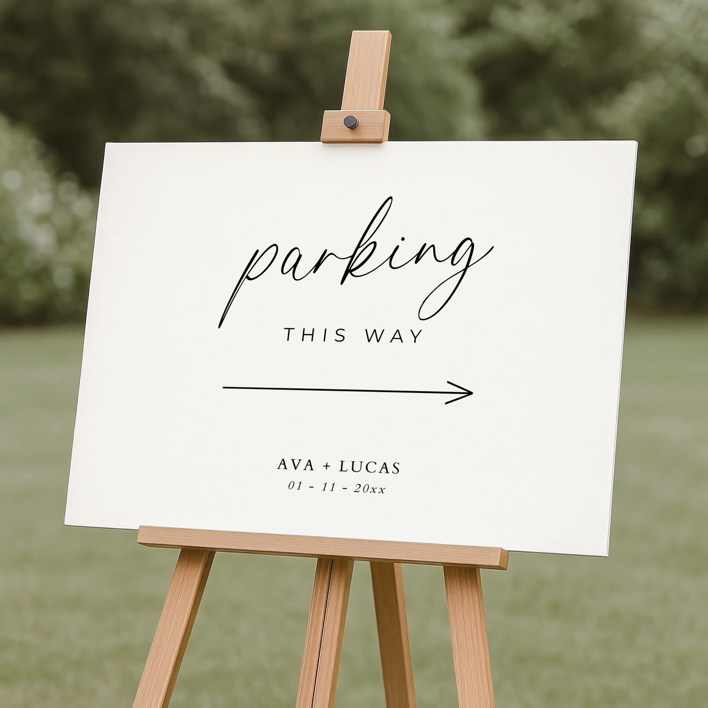Parking This Way Sign Template